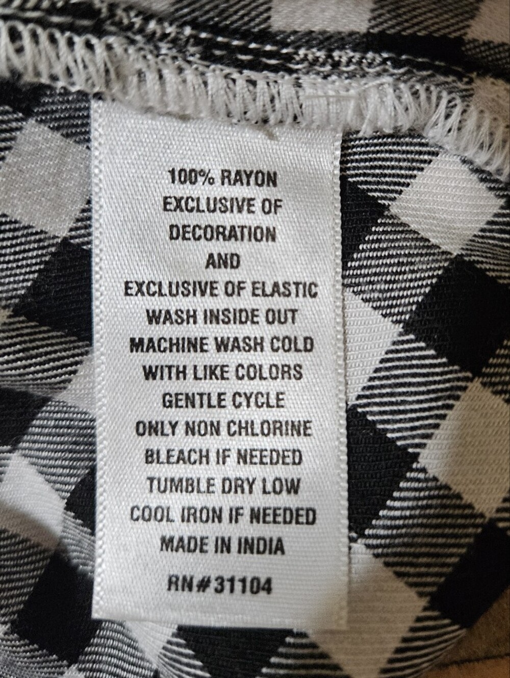 Crown & Ivy Black White Gingham Smocked Ruffle Sleeveless Top - Picture 9 of 12